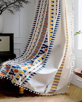 urban space Geometric Print Eyelets Curtain-picture-8