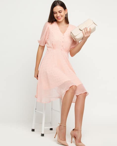 Zink London Embellished V-Neck Dress