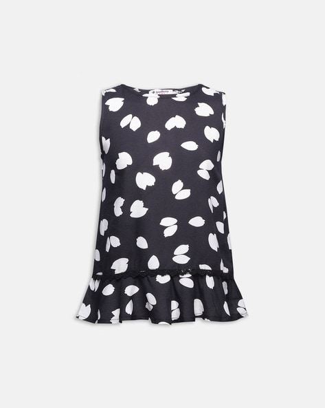 Oxolloxo Leaf Print Sleeveless Top