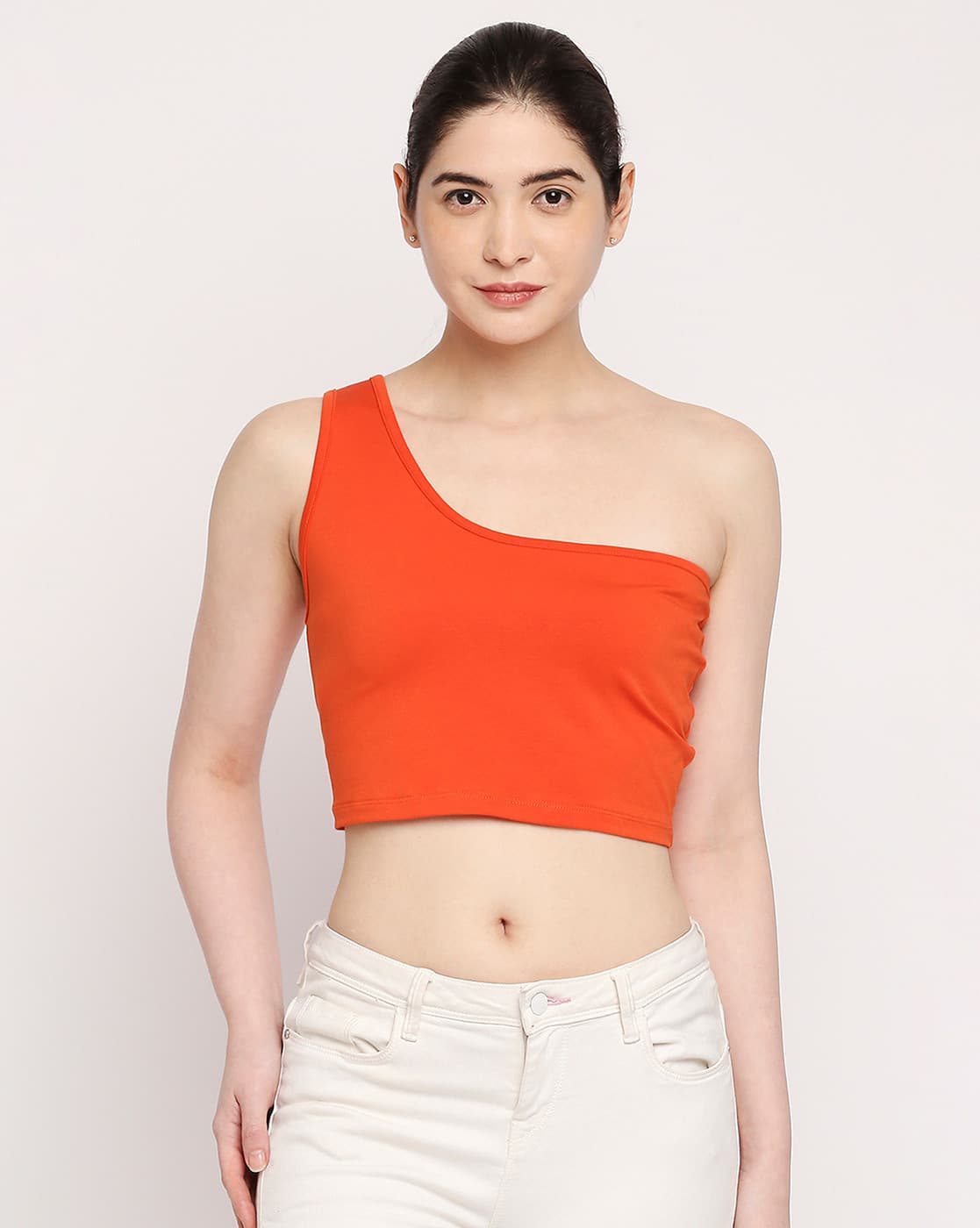 Buy Autumn Hues Sleeveless Crop Top Online | Ajio.com