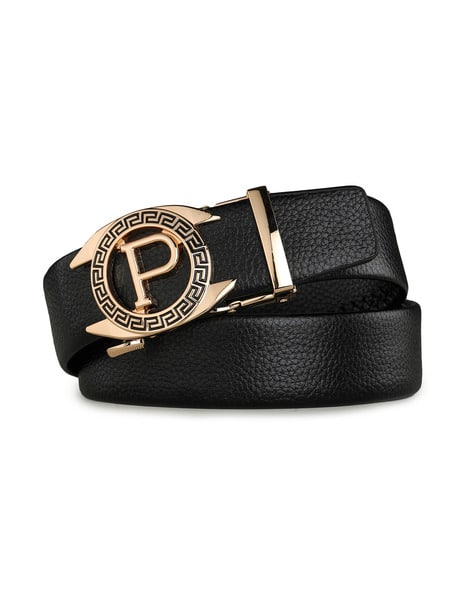 Textured Alphabet P Buckle Classic Belt
