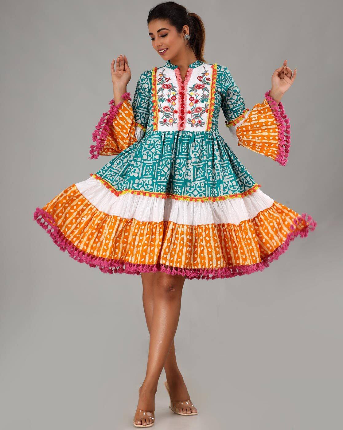 Buy Multicolored Dresses Gowns for Women by FASHION DWAR Online