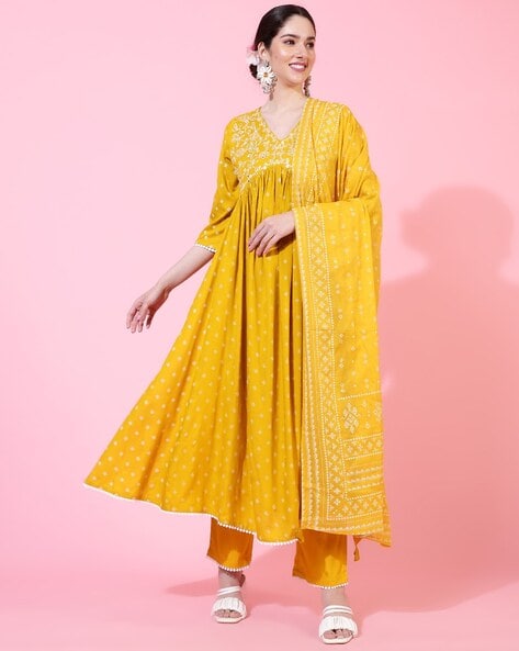 Printed Flared Kurta Set Price in India