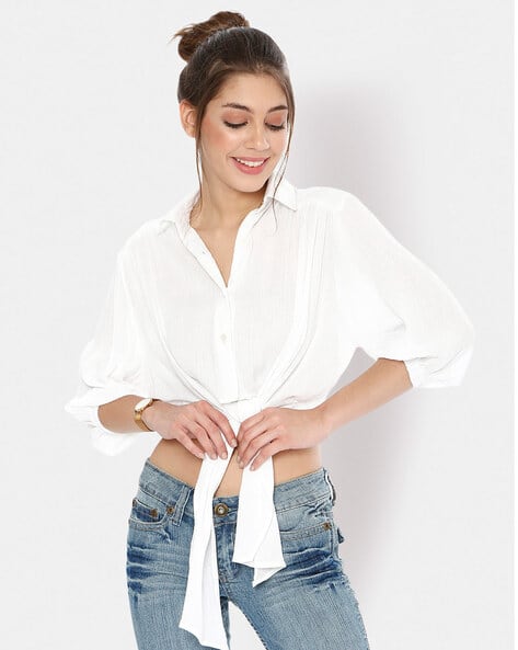 Shirt with knot discount