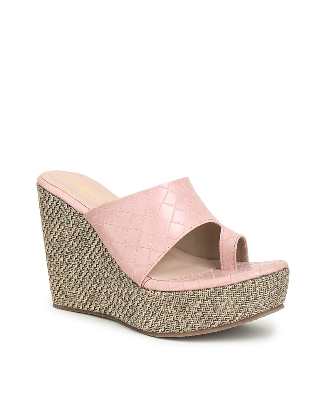 Wedge Ladies Pink Mules Pink Women Wedges Walktrendy At ₹ 499