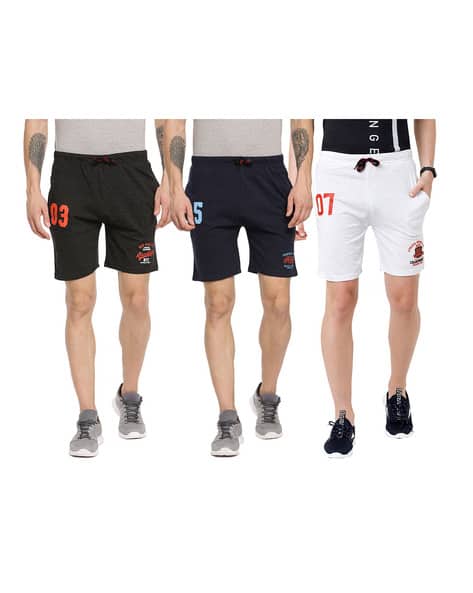 Ardeur Pack of 3 Numeric Print Shorts