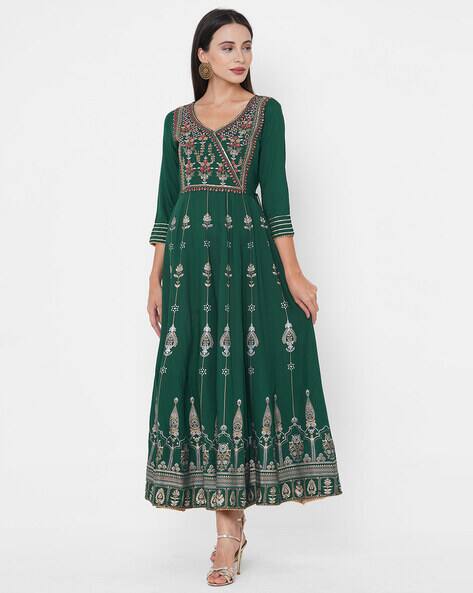 Buy Bottle Green Dresses & Gowns for Women by Fashor Online | Ajio.com