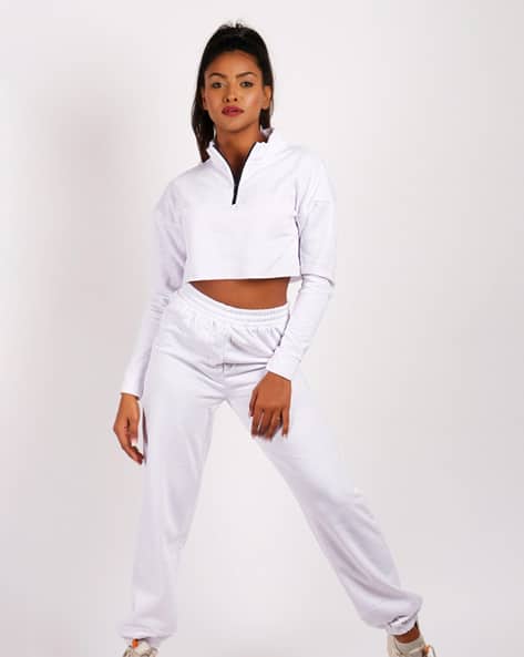 High-Neck Crop Top with Joggers