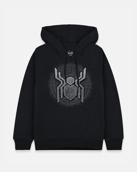 Spiderman Print Hooded Sweatshirt