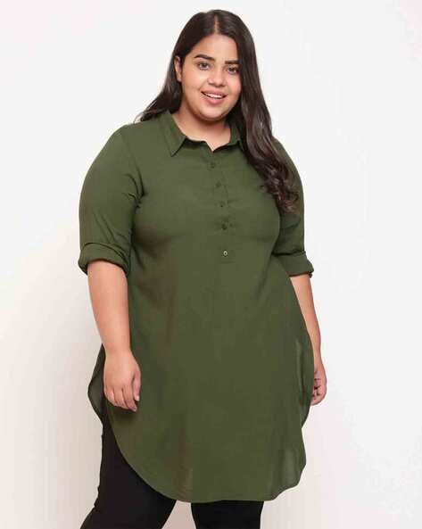 Buy Olive Shirts for Women by Amydus Online Ajio