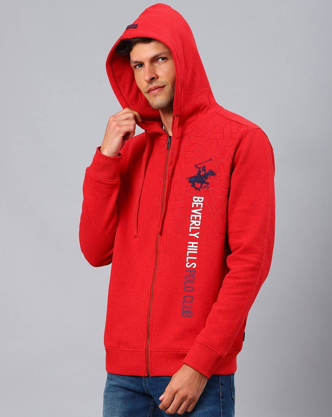 Buy Red Sweatshirt Hoodies for Men by Beverly Hills Polo Club