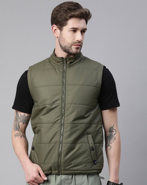 Solid Sleeveless Jacket