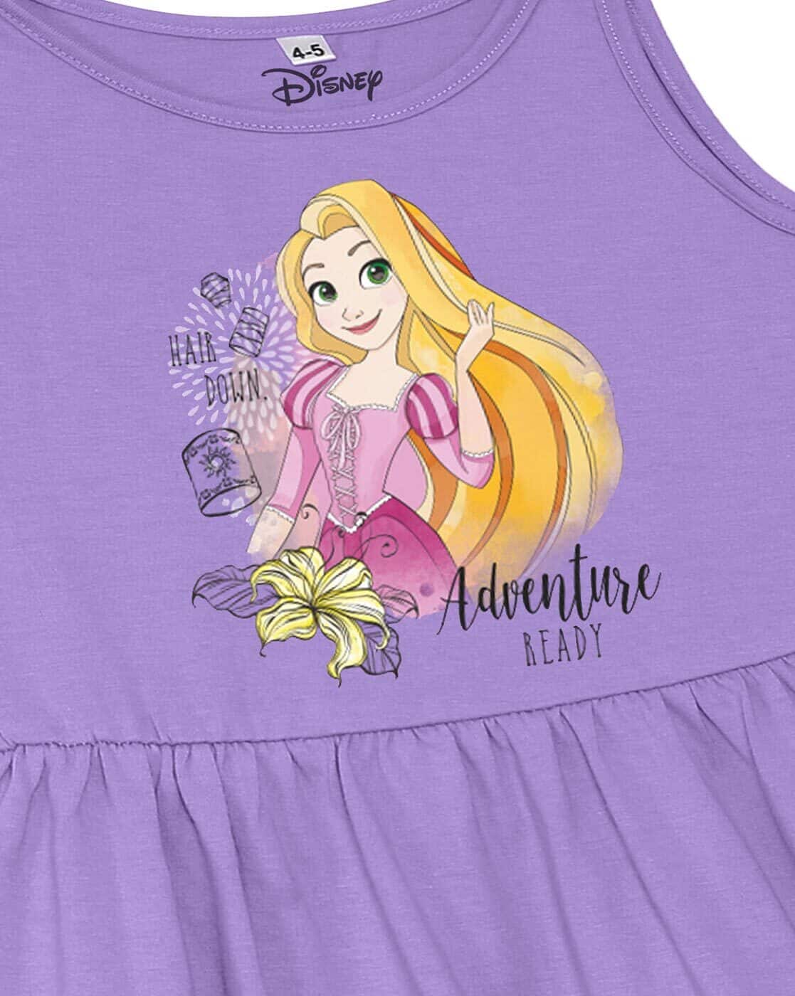 Rapunzel Print Cotton A-line Dress