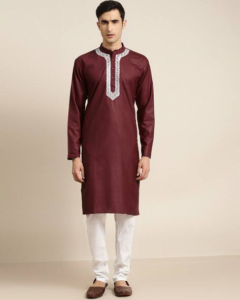 SOJANYA 2-Piece Suit Set with Embroidered Accent