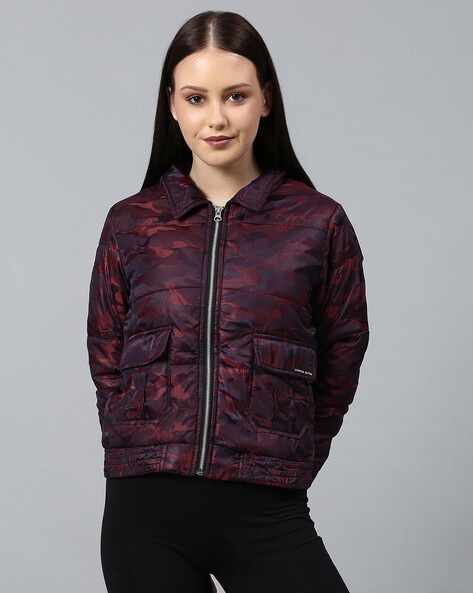 Camouflage bomber jacket ladies best sale