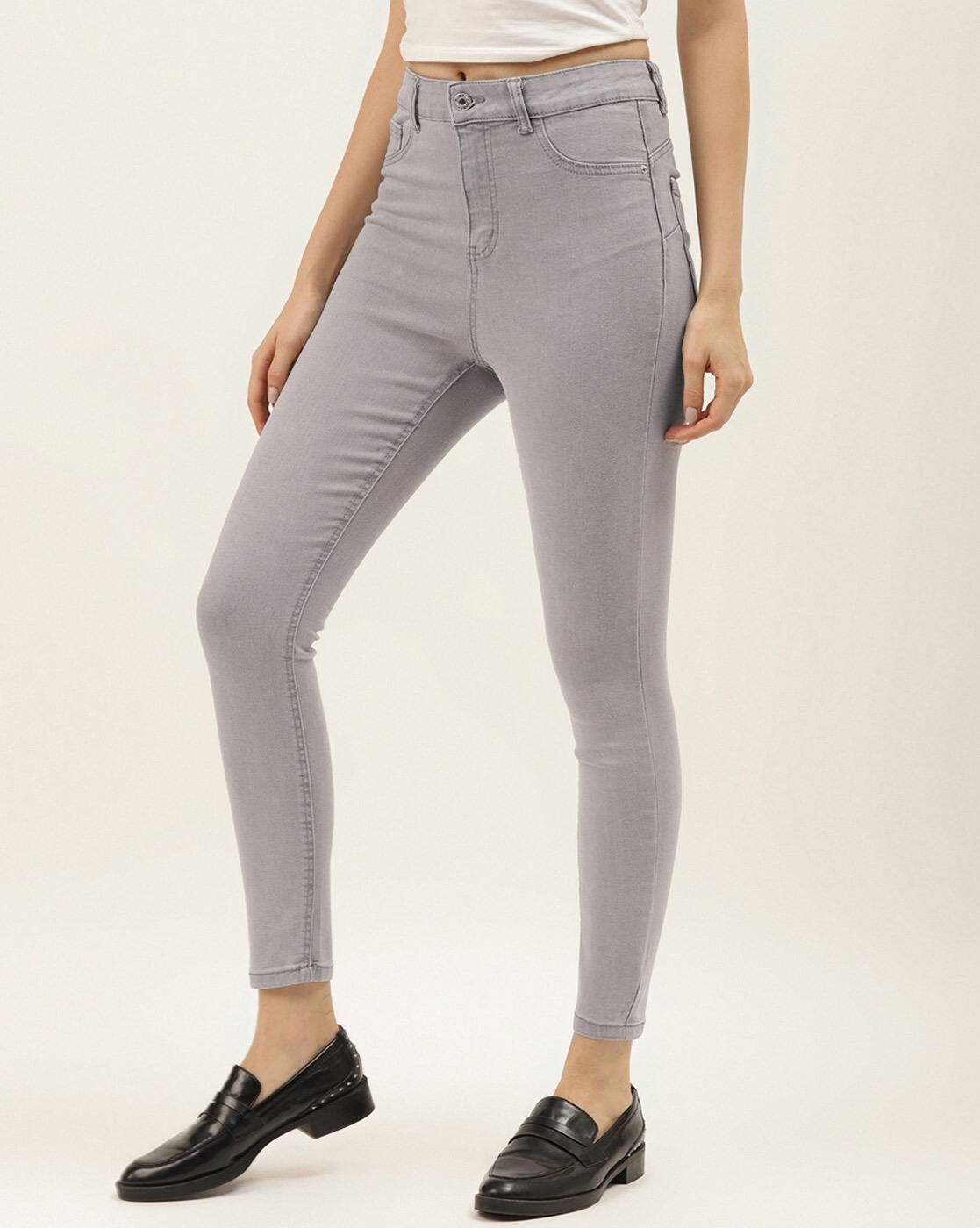 Buy Light Grey Jeans Jeggings for Women by MALACHI Online