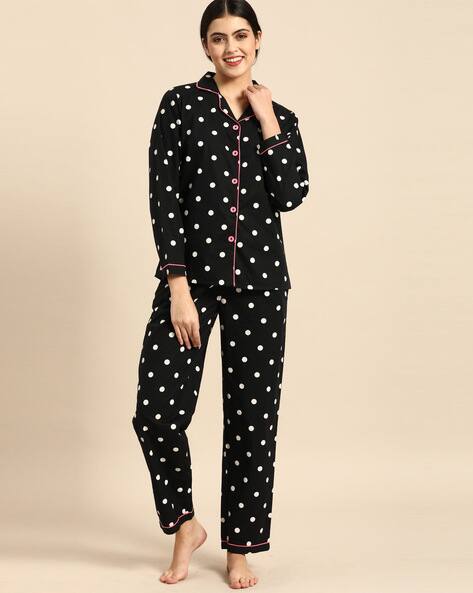 Satin Pajamas Womens Pajama Kohls Pj Sets Polka-dot Print Cotton T