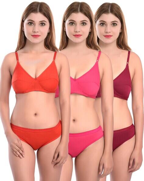 In-curve Solid Bra & Panty Set
