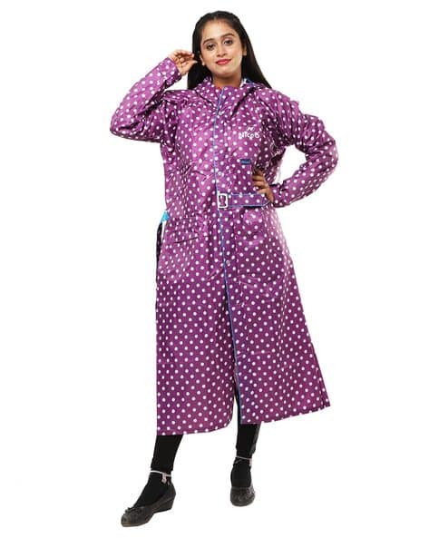 Polka-dot Print Raincoat
