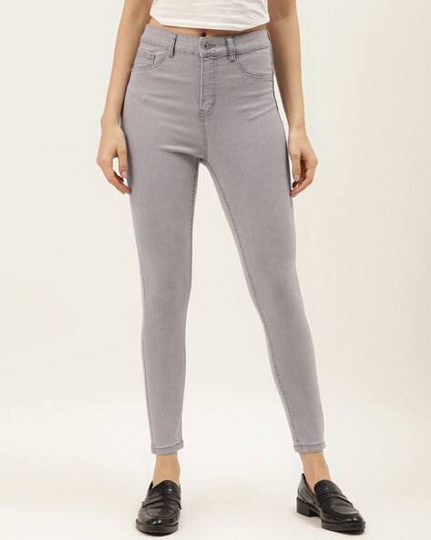 Buy Light Grey Jeans Jeggings for Women by MALACHI Online