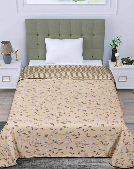 Romee 300 GSM Cotton Floral Print Single Bed Dohar Blanket