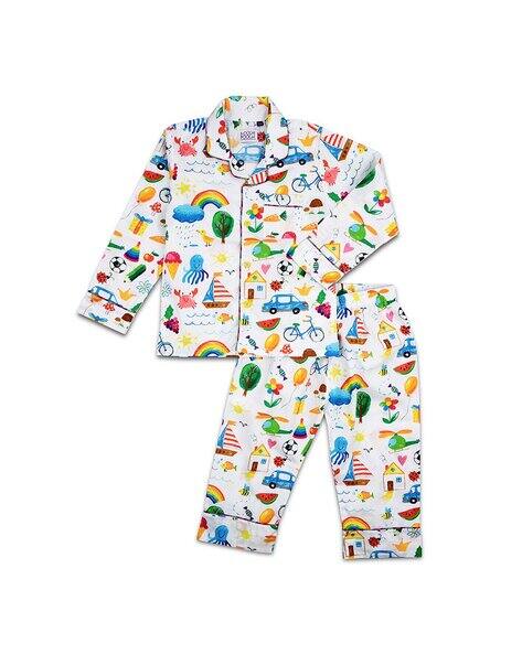 Buy White Nightsuit Sets for Boys by KOOCHI POOCHI Online