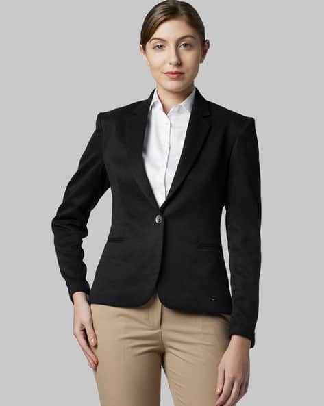 Single-Breasted Blazer with Welt Pockets