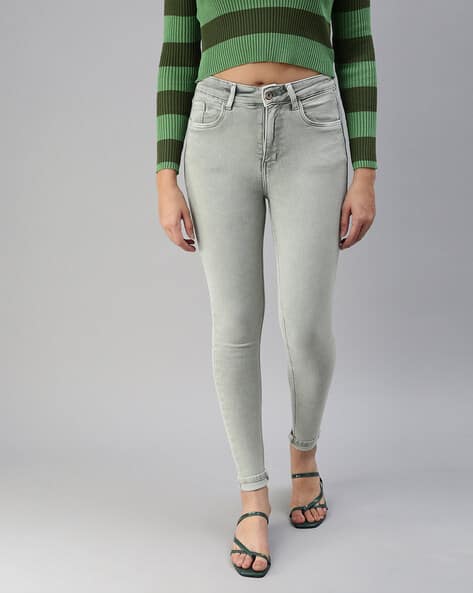 High Waisted Light Green Jeggings Buy Green Jeans Jeggings For