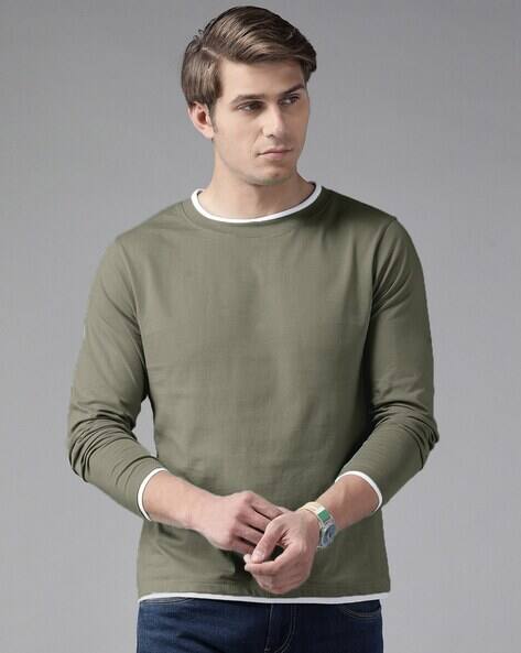 green t shirt full hand