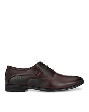 azzaro black Pointed-Toe Lace-Up Formal Shoes-picture-21