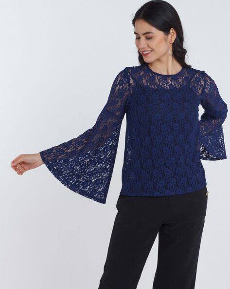 Zink London Lace Round-Neck Top