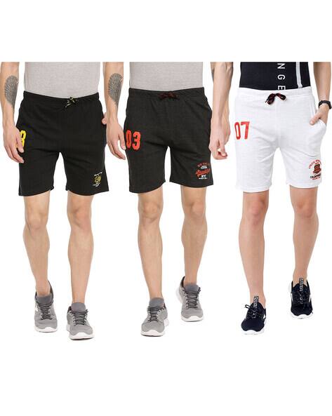 Ardeur Pack of 3 Typographic Print City Shorts