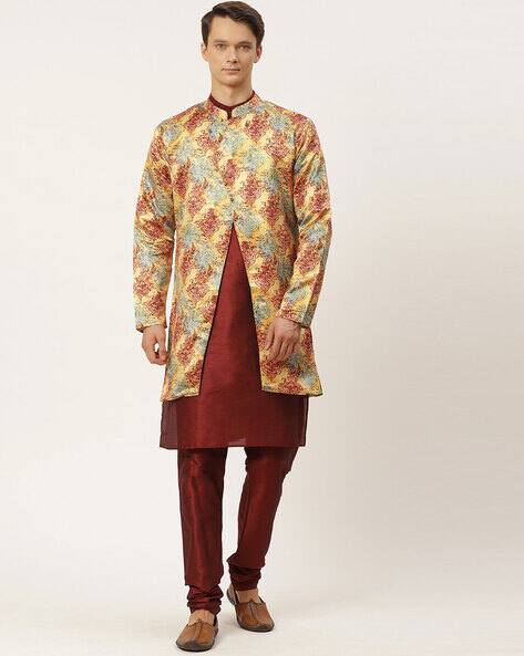 SOJANYA Ethnic Suit Set with Printed Jacket