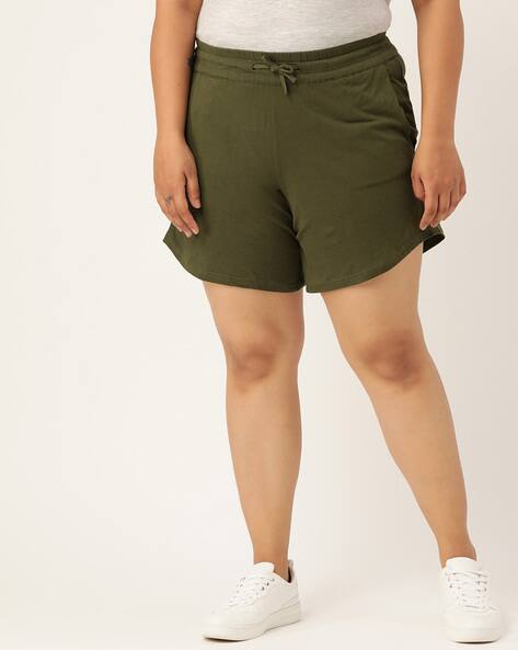 Buy Olive Shorts for Women by Therebelinme Online