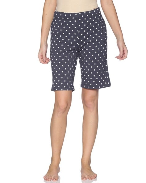 Buy Blue melange Shorts for Women by ECOLINE CLOTHING Online