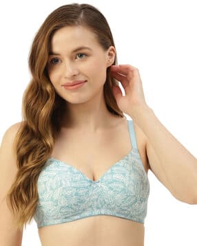 leading lady Leaf Print Lightly-Padded T-shirt Bra-picture-14