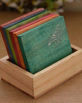 unravel india Set of 6 Wooden Coasters-picture-43