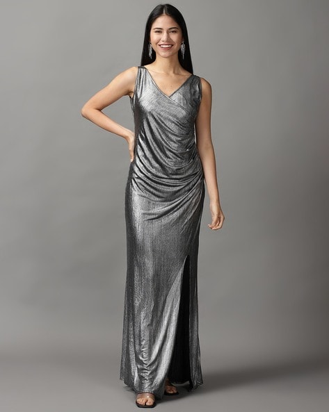 Metallic gowns online best sale