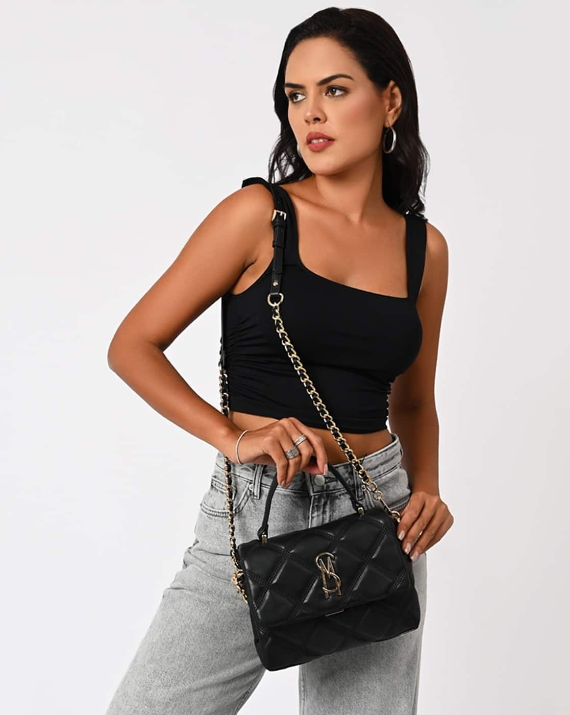 Buy Black Handbags for Women by STEVE MADDEN Online | Ajio.com display picture 1