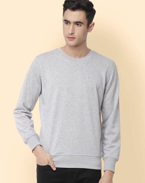 Heathered Crew Neck Sweatshirt