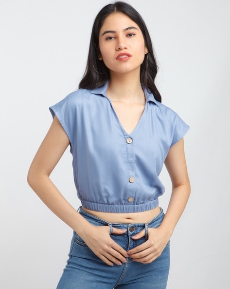 Buy Blue Tops for Women by Zink London Online Ajio