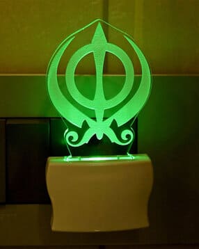 afast Sikh Khanda 3D Illusion LED Night Lamp-picture-37