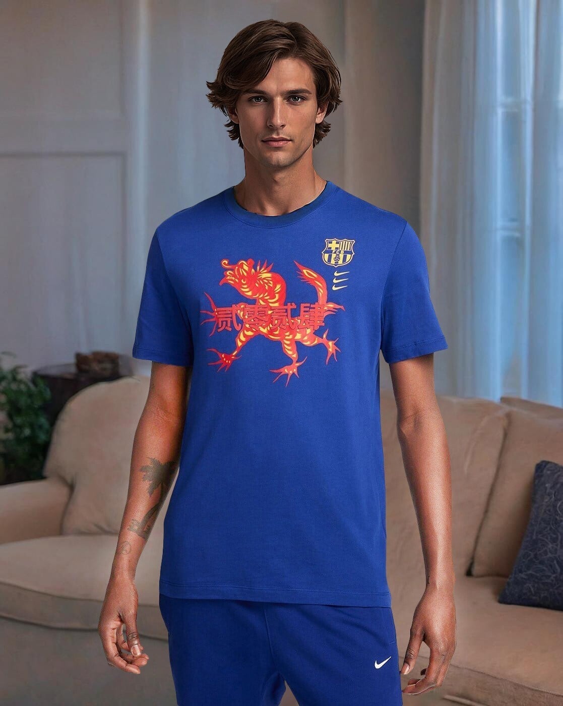 Buy NIKE F.C. Barcelona Football T-Shirt Online | Ajio.com
