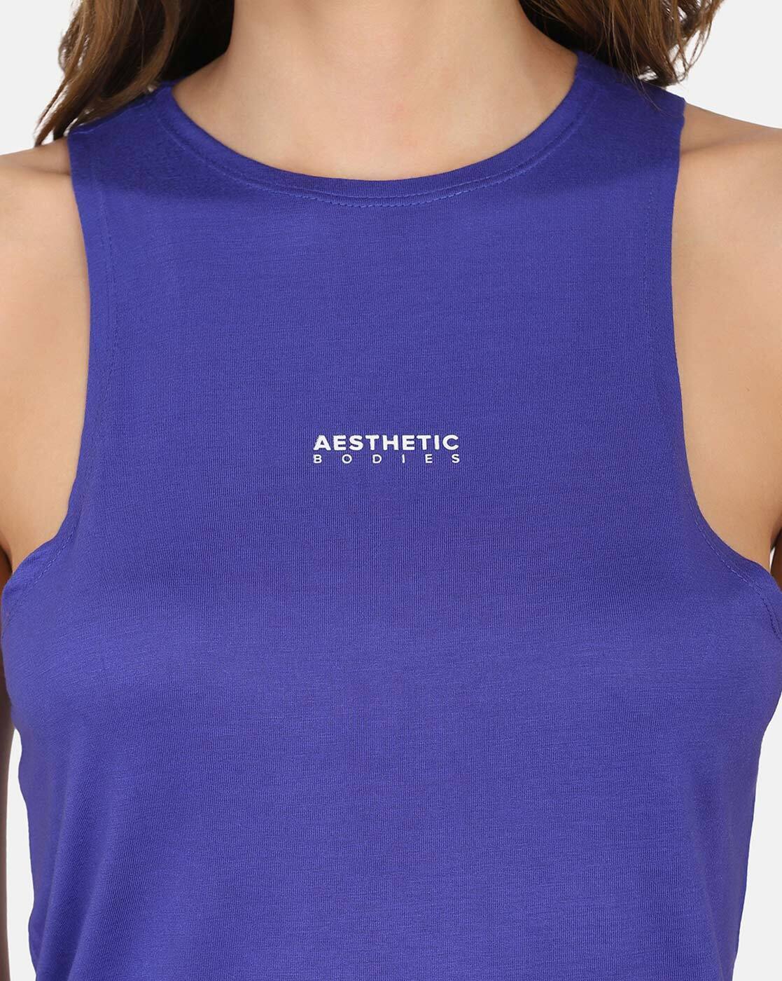 Buy Blue Tops Tshirts for Women by Aesthetic Bodies Online