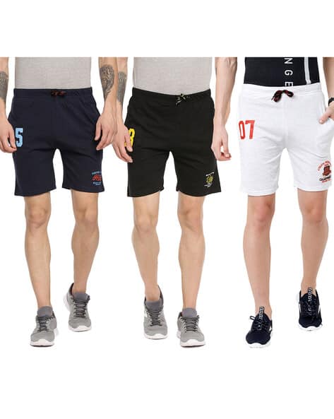 Ardeur Pack of 3 Numeric Print City Shorts