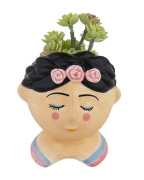 Vintage Doll Face Ceramic Planter
