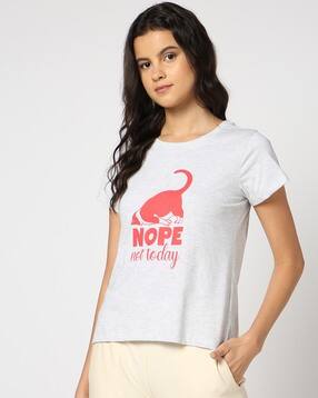 yousta Women Graphic Print Regular Fit Crew-Neck T-Shirt-picture-46