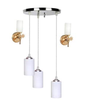 afast Set of 2 Wood Wall Lamps with Hanging Ceiling Lamp-picture-19