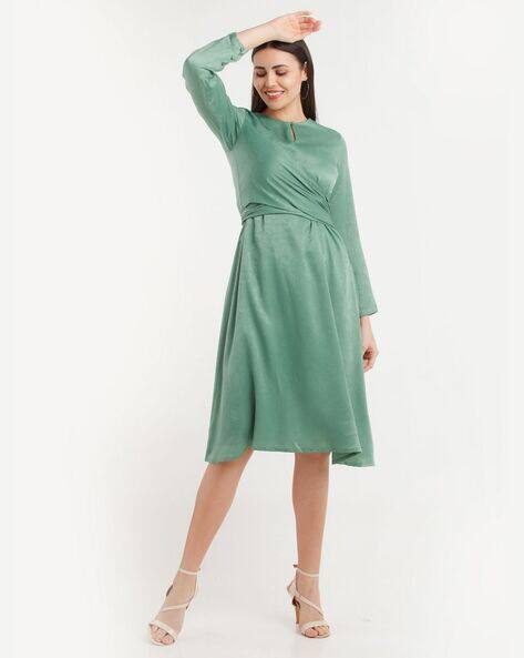Zink London Round-Neck A-Line Dress