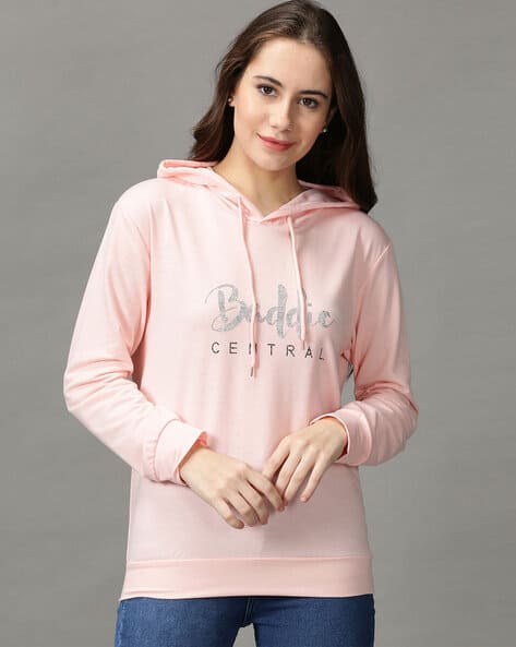 Buy Pink Sweatshirt Hoodies for Women by SHOWOFF Online